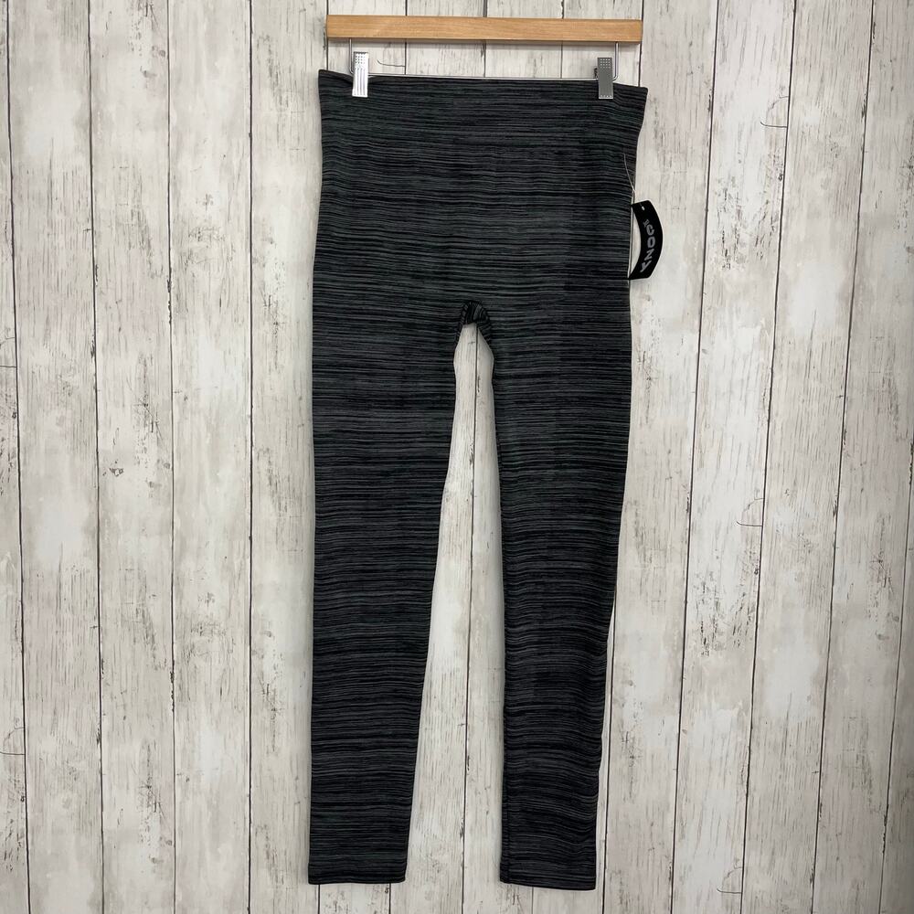 Just Cozy Black Gray Stretch Faux Fur Lined Warm Basic Winter Pull On Leggings